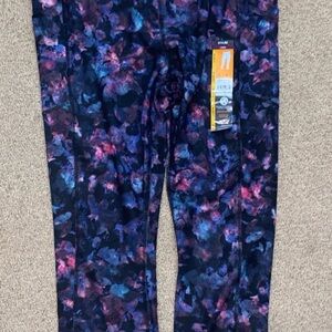 Avia Purple and Blue Patterned Kids Leggings